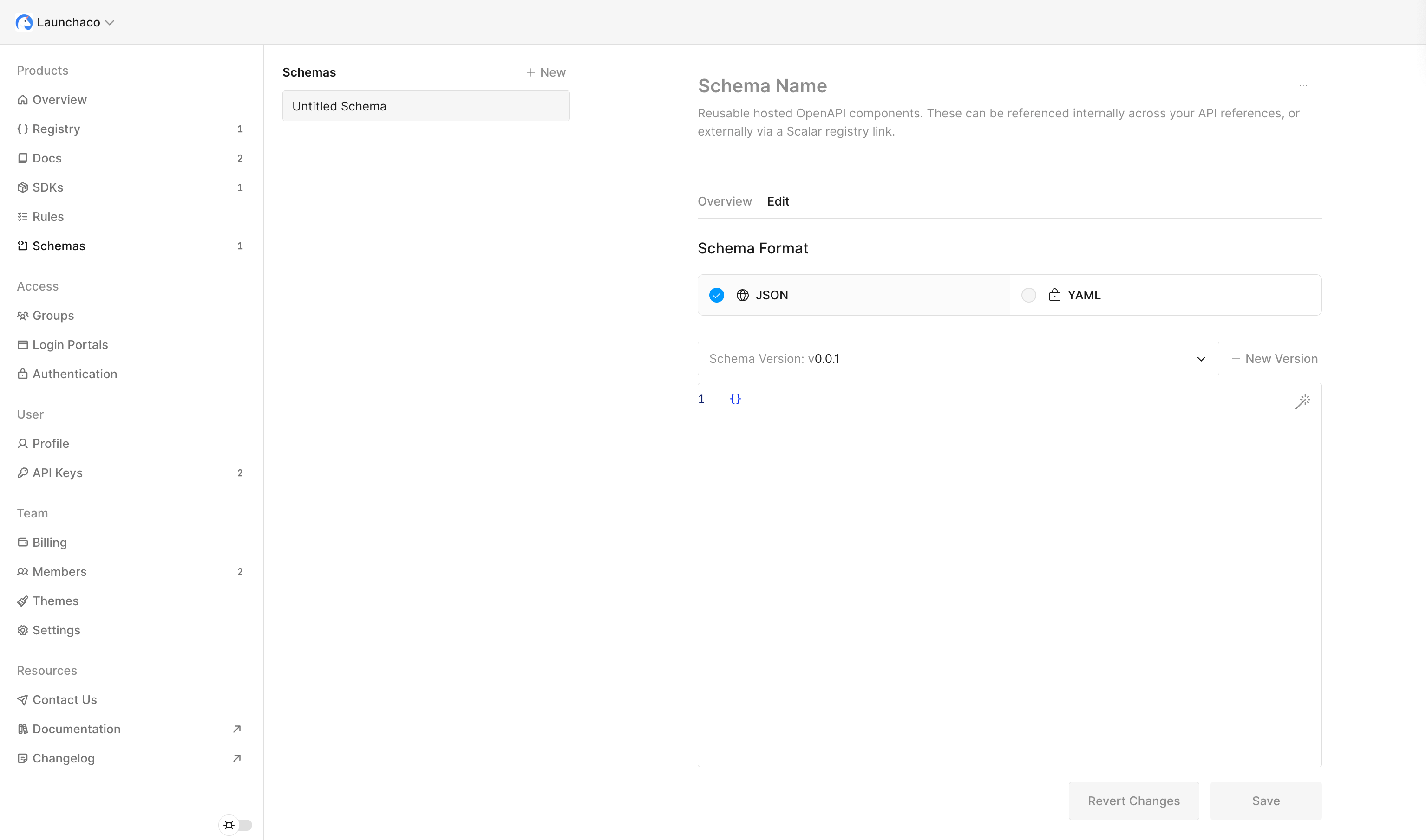 Scalar Schema Editor